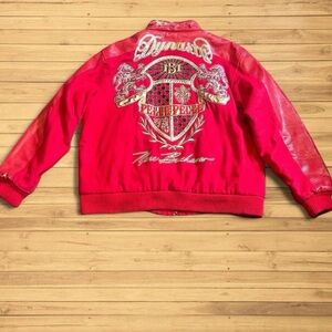 Pelle Pelle Dynasty 1978 Marc Buchanan Red Leather & Wool Jacket 3XL